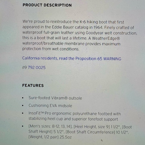 Eddie Bauer Men’s K-6 Waterproof Boots - Picture 3 of 7